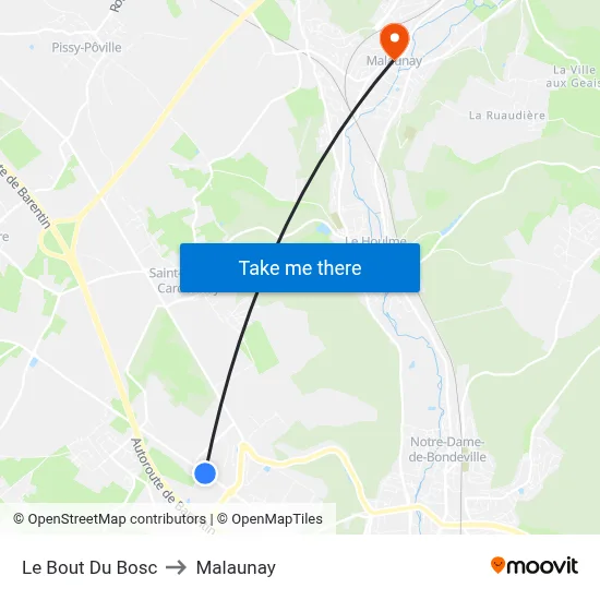 Le Bout Du Bosc to Malaunay map