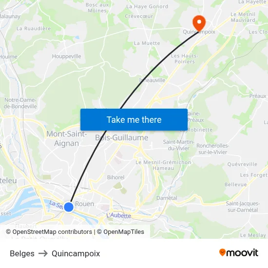 Belges to Quincampoix map