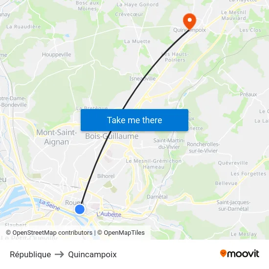 République to Quincampoix map