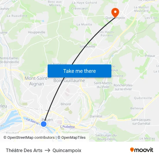 Théâtre Des Arts to Quincampoix map