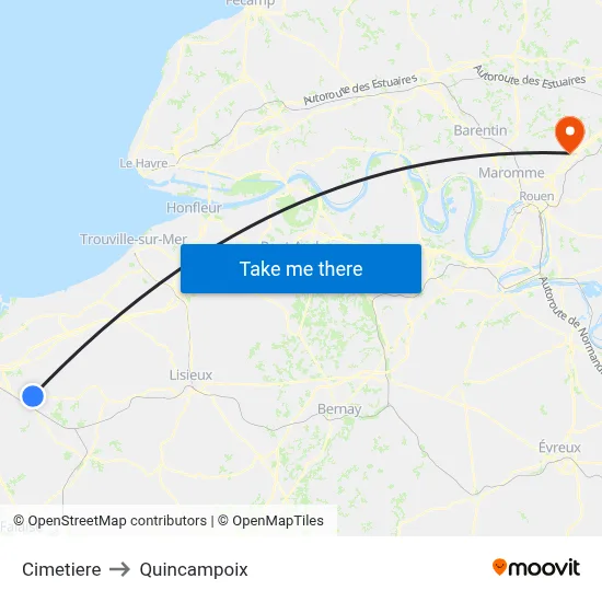 Cimetiere to Quincampoix map