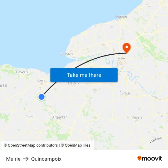 Mairie to Quincampoix map