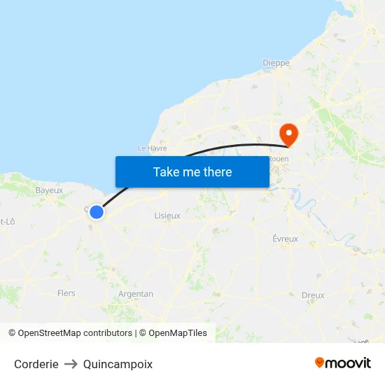 Corderie to Quincampoix map