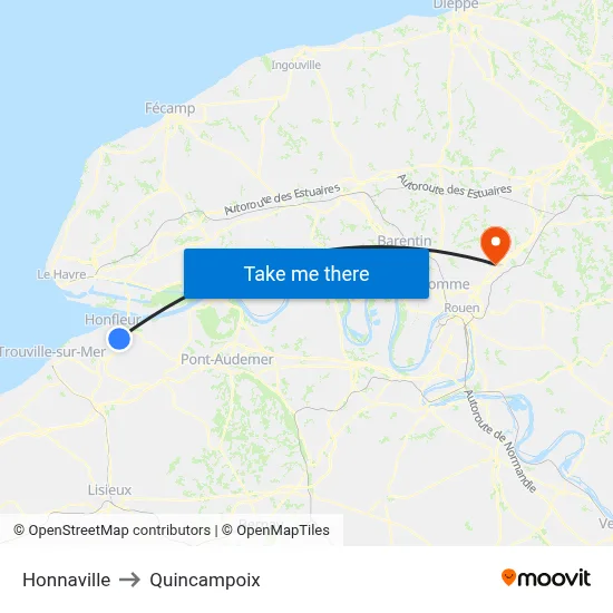 Honnaville to Quincampoix map