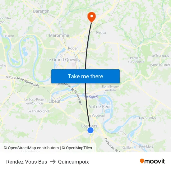 Rendez-Vous Bus to Quincampoix map