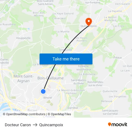 Docteur Caron to Quincampoix map