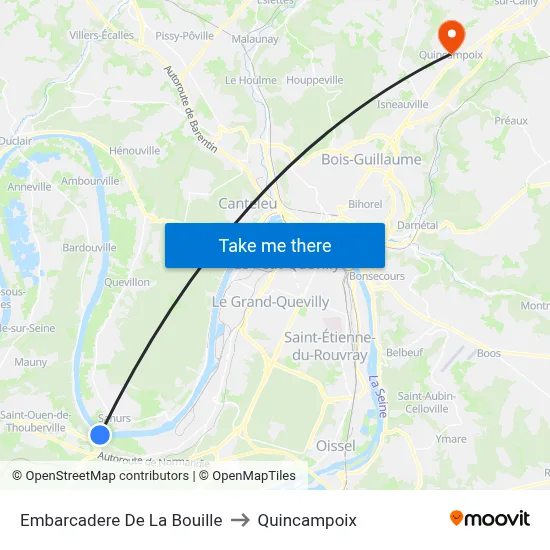 Embarcadere De La Bouille to Quincampoix map