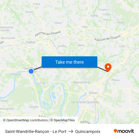 Saint-Wandrille-Rançon - Le Port to Quincampoix map