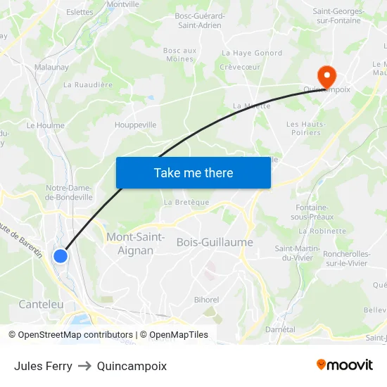Jules Ferry to Quincampoix map
