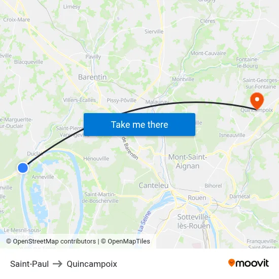 Saint-Paul to Quincampoix map