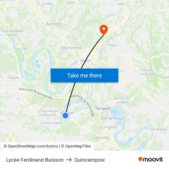 Lycée Ferdinand Buisson to Quincampoix map
