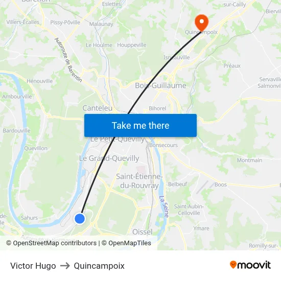 Victor Hugo to Quincampoix map