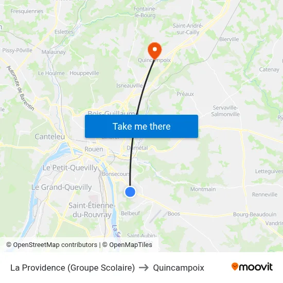 La Providence (Groupe Scolaire) to Quincampoix map