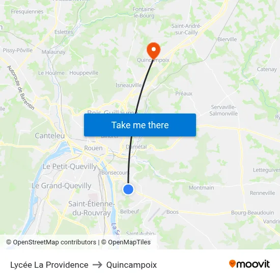 Lycée La Providence to Quincampoix map