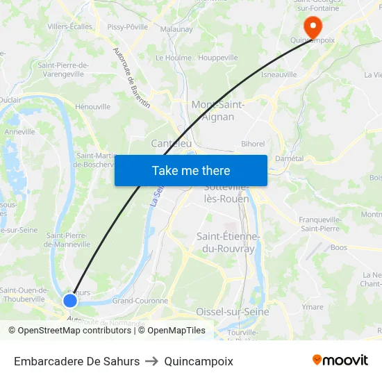 Embarcadere De Sahurs to Quincampoix map