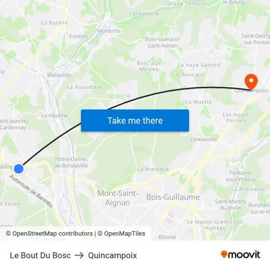 Le Bout Du Bosc to Quincampoix map