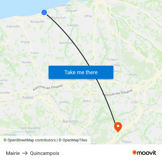 Mairie to Quincampoix map