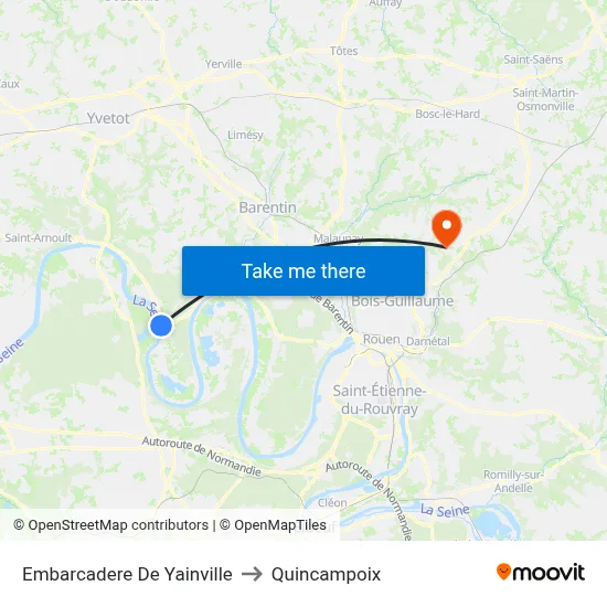 Embarcadere De Yainville to Quincampoix map