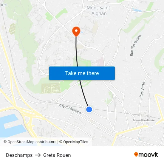 Deschamps to Greta Rouen map