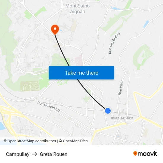 Campulley to Greta Rouen map