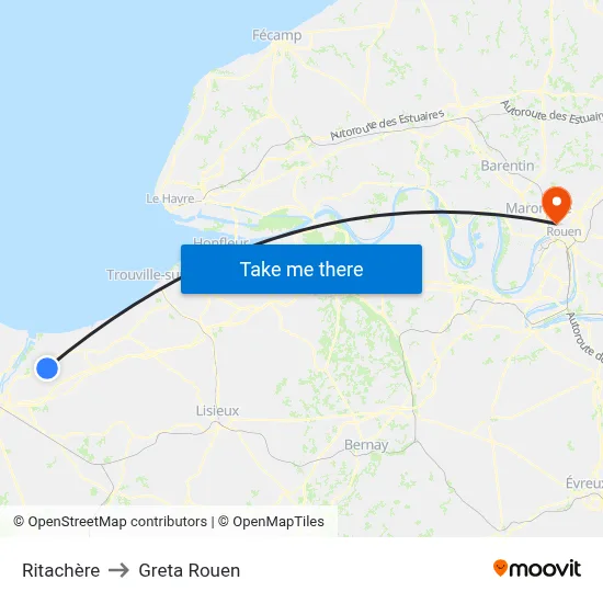 Ritachère to Greta Rouen map