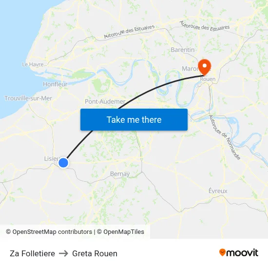 Za Folletiere to Greta Rouen map