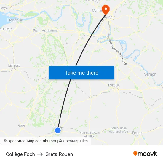 Collège Foch to Greta Rouen map
