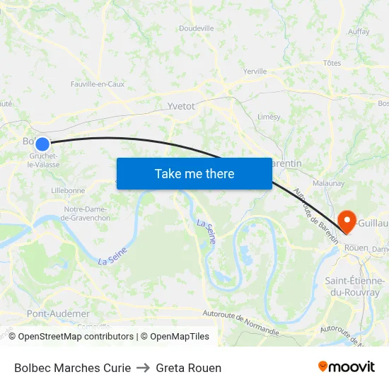 Bolbec Marches Curie to Greta Rouen map