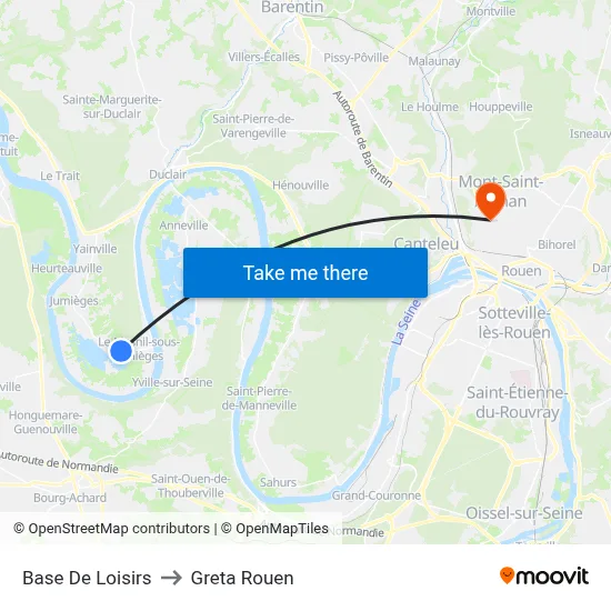 Base De Loisirs to Greta Rouen map