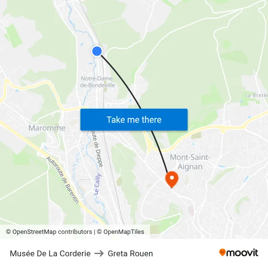 Musée De La Corderie to Greta Rouen map