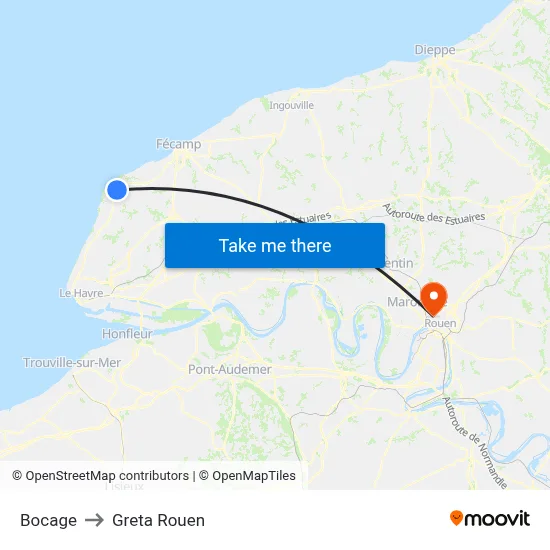 Bocage to Greta Rouen map