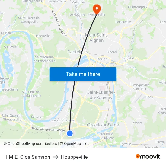 I.M.E. Clos Samson to Houppeville map