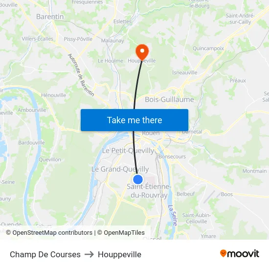 Champ De Courses to Houppeville map