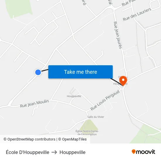 École D'Houppeville to Houppeville map