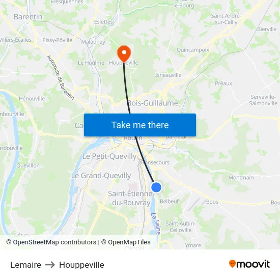 Lemaire to Houppeville map