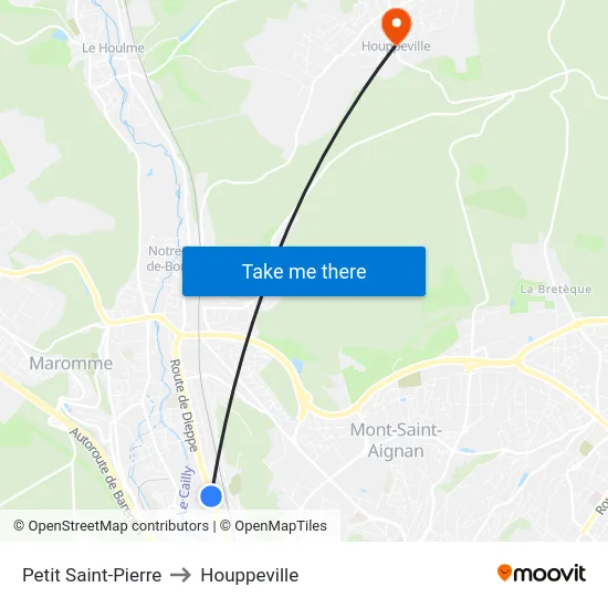 Petit Saint-Pierre to Houppeville map