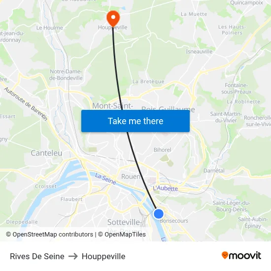 Rives De Seine to Houppeville map
