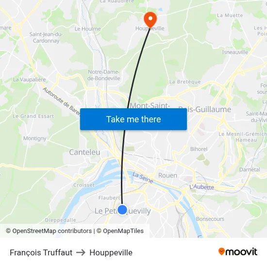 François Truffaut to Houppeville map