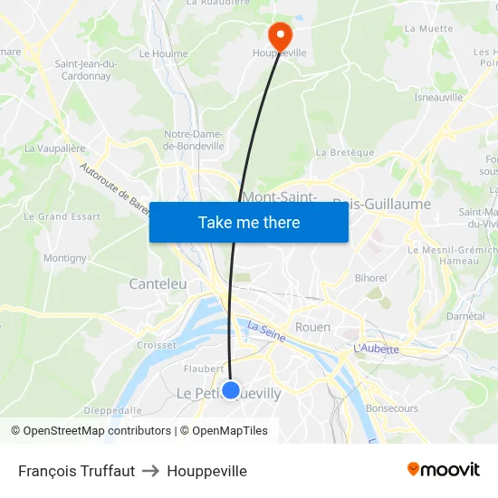 François Truffaut to Houppeville map