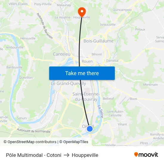 Pôle Multimodal - Cotoni to Houppeville map
