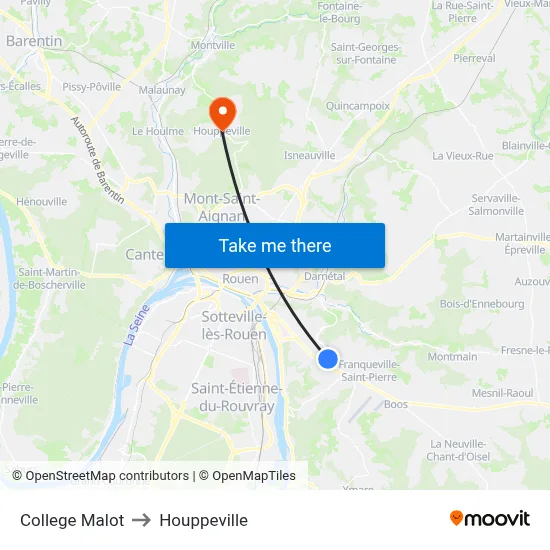 College Malot to Houppeville map
