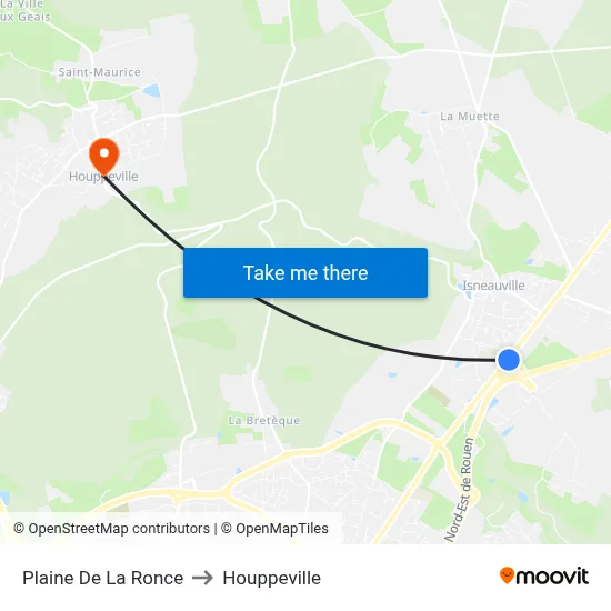 Plaine De La Ronce to Houppeville map