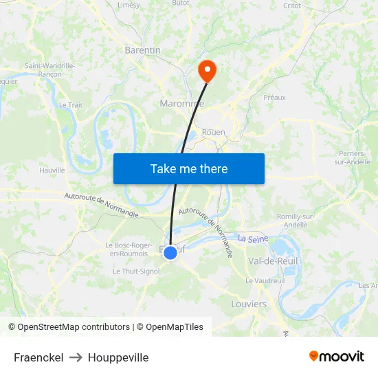 Fraenckel to Houppeville map