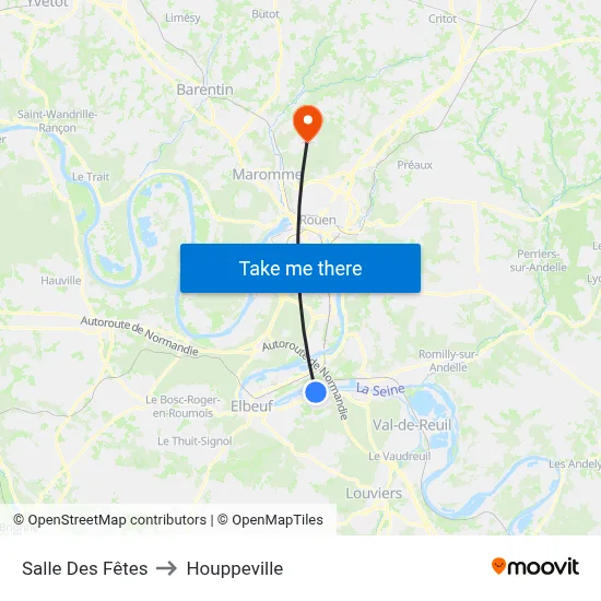 Salle Des Fêtes to Houppeville map