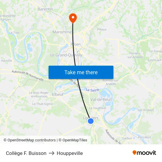 Collège F. Buisson to Houppeville map