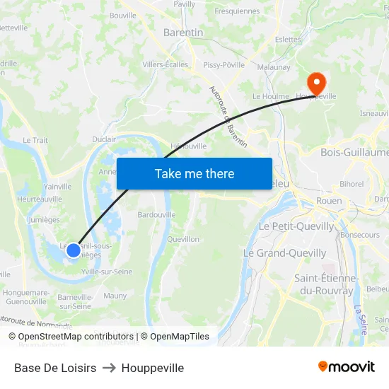 Base De Loisirs to Houppeville map