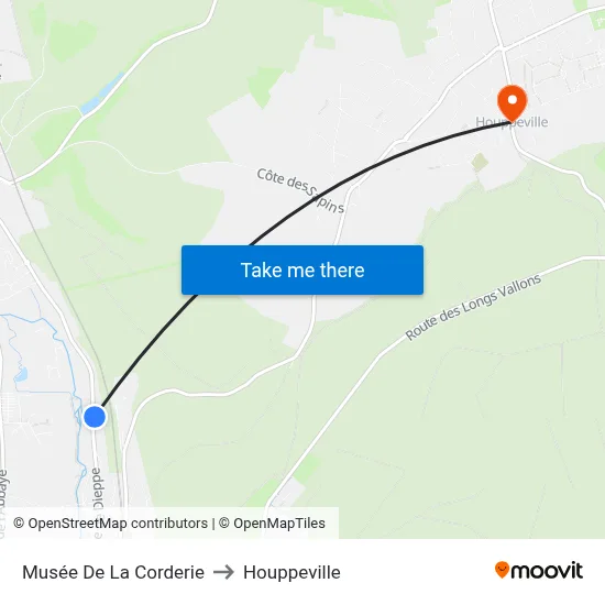 Musée De La Corderie to Houppeville map