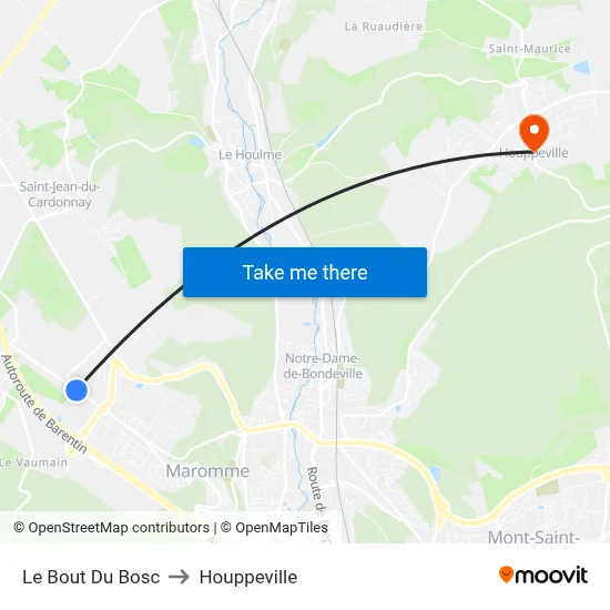 Le Bout Du Bosc to Houppeville map
