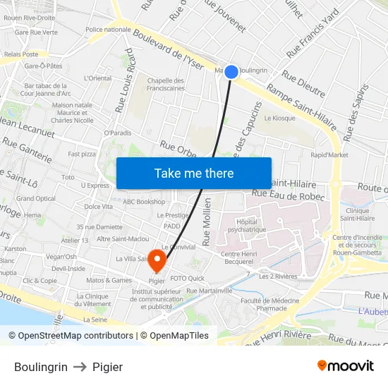 Boulingrin to Pigier map