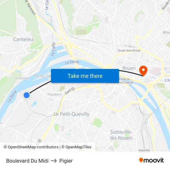 Boulevard Du Midi to Pigier map